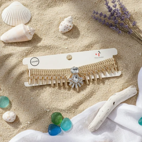 Stylish fashion choker necklace collection at Passionate Bangladesh showing different gold, silver and stoned chokers for western and fusion outfits.