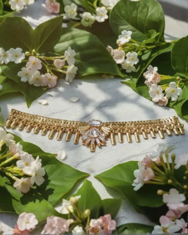 Stylish fashion choker necklace collection at Passionate Bangladesh showing different gold, silver and stoned chokers for western and fusion outfits.
