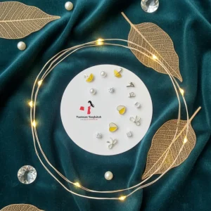Budget‑friendly stud earring set from Passionate Bangladesh with multiple colorful everyday designs, attractive small studs neatly designed for Passionate girls only.