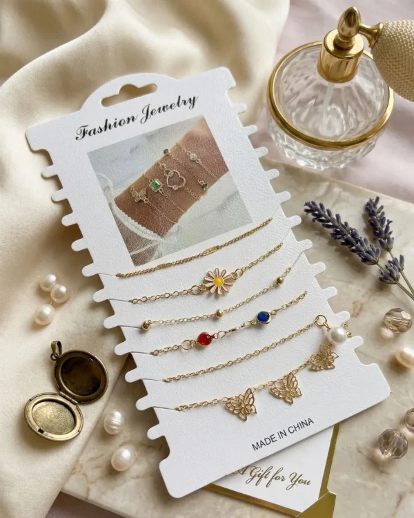 Shop aesthetic gold bracelet sets with pearls, charms & crystals. Perfect for daily wear, gifting & layering. Lightweight, trendy & premium quality. Order now from Passionate Bangladesh.