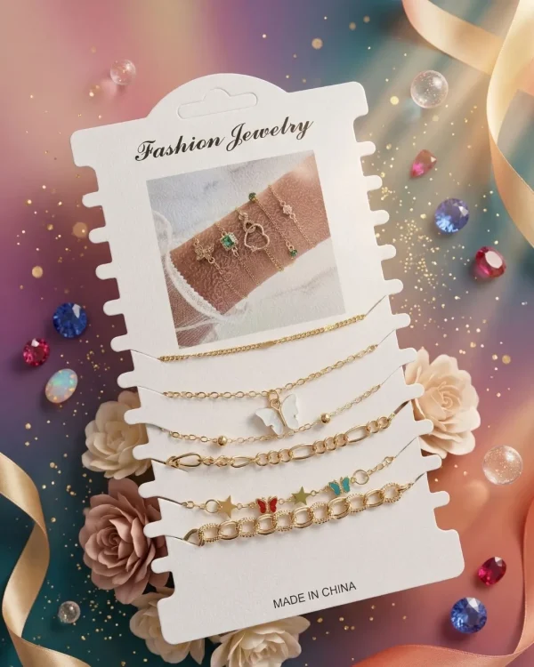 Shop aesthetic gold bracelet sets with pearls, charms & crystals. Perfect for daily wear, gifting & layering. Lightweight, trendy & premium quality. Order now from Passionate Bangladesh.