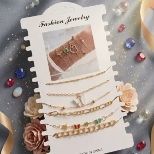 Shop aesthetic gold bracelet sets with pearls, charms & crystals. Perfect for daily wear, gifting & layering. Lightweight, trendy & premium quality. Order now from Passionate Bangladesh.