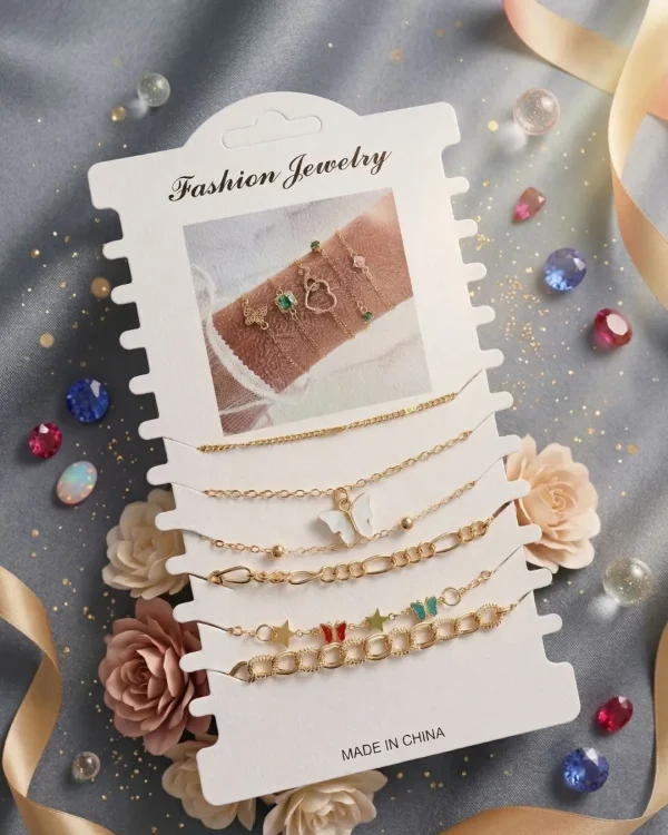 Shop aesthetic gold bracelet sets with pearls, charms & crystals. Perfect for daily wear, gifting & layering. Lightweight, trendy & premium quality. Order now from Passionate Bangladesh.