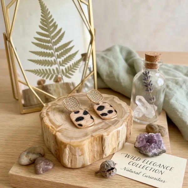 Elegant drop earrings from Passionate Bangladesh, lightweight dangle design for women and girls, perfect for parties and special occasions. Try our different designs like butterfly earrings, long chain earrings, heart shape earrings and stone earrings. Leopard designed.