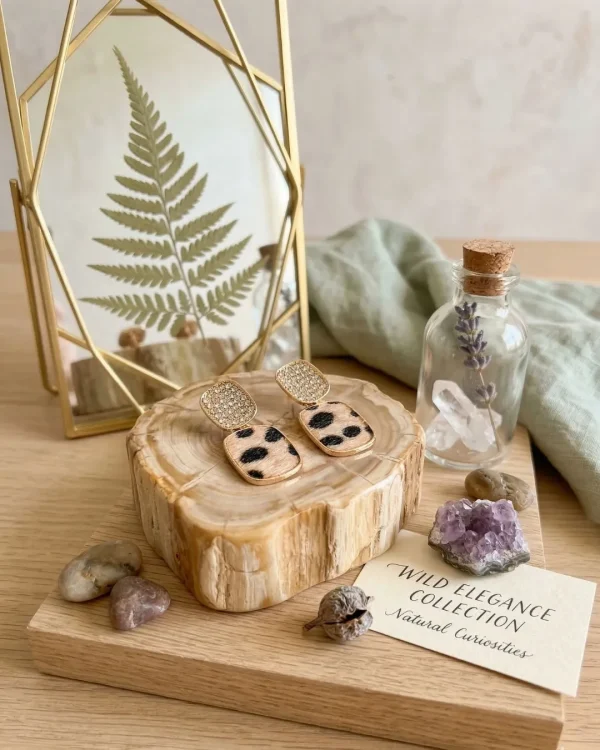 Elegant drop earrings from Passionate Bangladesh, lightweight dangle design for women and girls, perfect for parties and special occasions. Try our different designs like butterfly earrings, long chain earrings, heart shape earrings and stone earrings. Leopard designed.