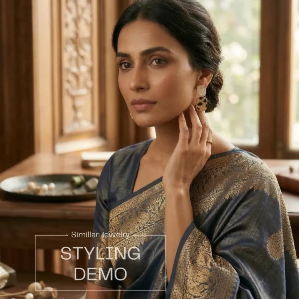 Elegant drop earrings from Passionate Bangladesh, lightweight dangle design for women and girls, perfect for parties and special occasions. Try our different designs like butterfly earrings, long chain earrings, heart shape earrings and stone earrings. Leopard designed.