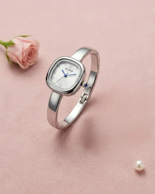 Shop silver square dial slim wrist watch for women. Elegant, lightweight, and stylish design perfect for daily wear, office, and parties. Limited Stocks !! https://passionatebangladesh.com/product-category/accessories/
