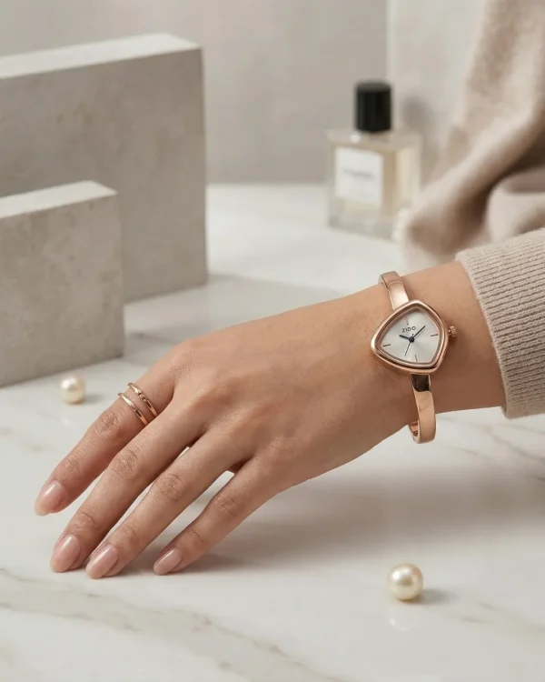 Shop slim rose-golden wrist watch for women. Elegant, lightweight, and stylish design perfect for daily wear, office, and parties. Limited Stocks !! https://passionatebangladesh.com/product-category/accessories/