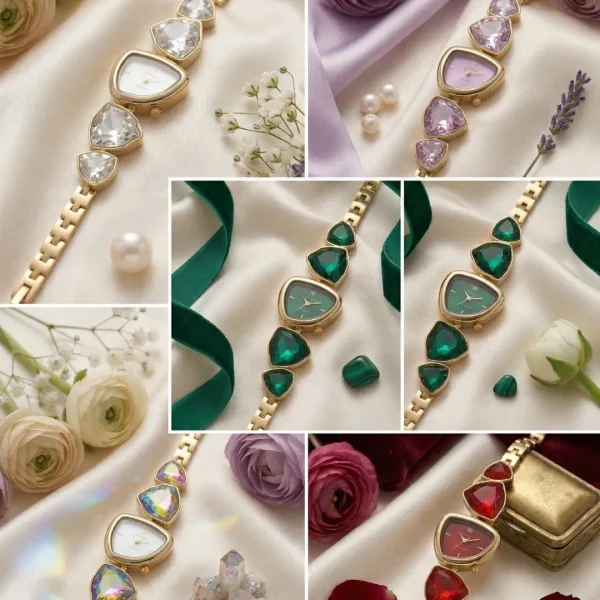 Shop multiple colored stone golden wrist watch for women. Elegant, lightweight, and stylish design perfect for daily wear, office, and parties. Limited Stocks !! https://passionatebangladesh.com/product-category/accessories/
