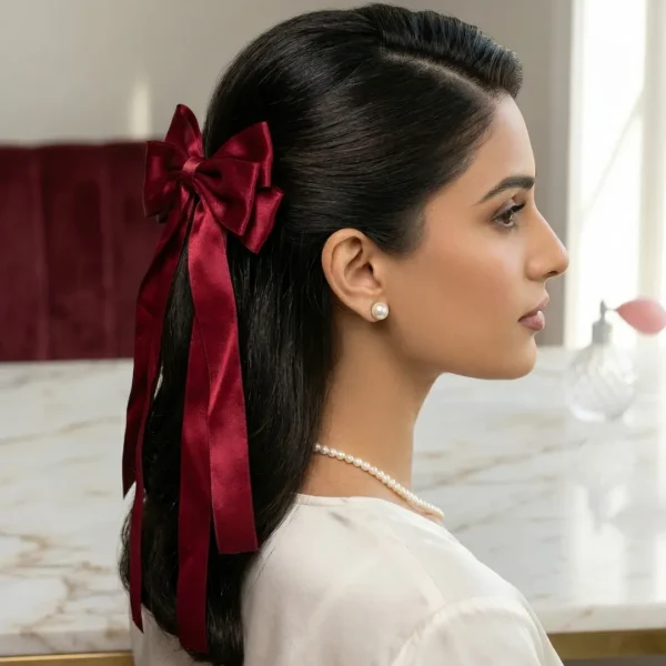 Cute hair accessories collection with multicolor bow clips, hair ribbons, hairbands and teddy bear or bunny hairbands for girls and kids from Passionate Bangladesh.