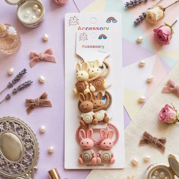 Cute hair accessories collection with multicolor bow clips, hair ribbons, hairbands and teddy bear or bunny hairbands for girls and kids from Passionate Bangladesh.