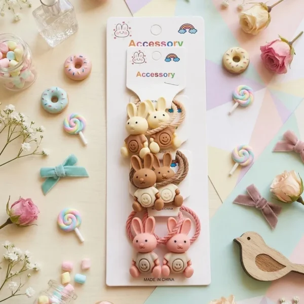 Cute hair accessories collection with multicolor bow clips, hair ribbons, hairbands and teddy bear or bunny hairbands for girls and kids from Passionate Bangladesh.