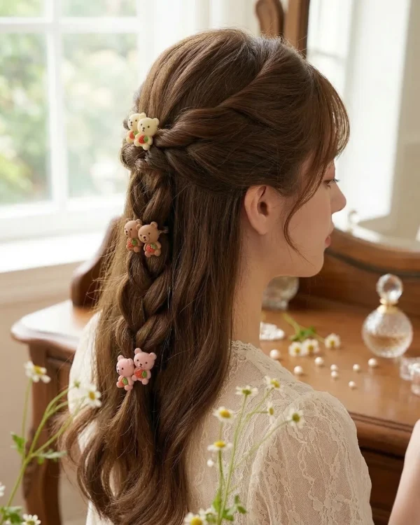 Cute hair accessories collection with multicolor bow clips, hair ribbons, hairbands and teddy bear or bunny hairbands for girls and kids from Passionate Bangladesh.