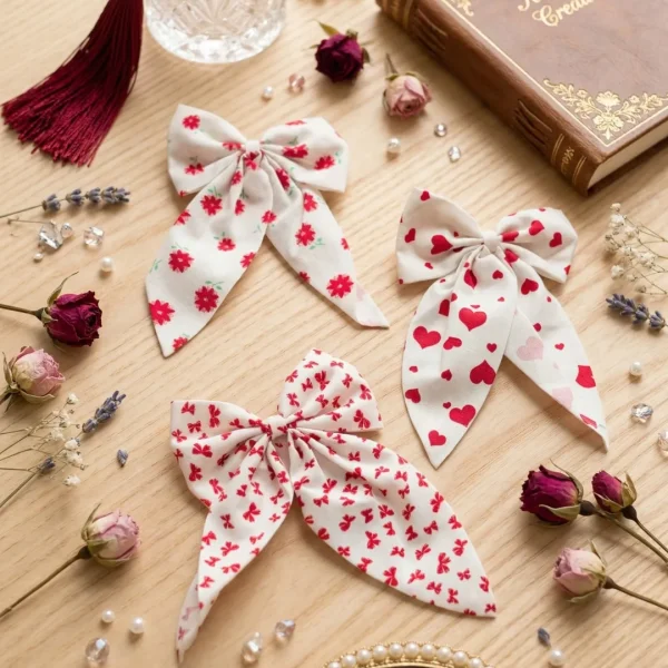 Cute hair accessories collection with multicolor bow clips, hair ribbons, hairbands and teddy bear or bunny hairbands for girls and kids from Passionate Bangladesh.