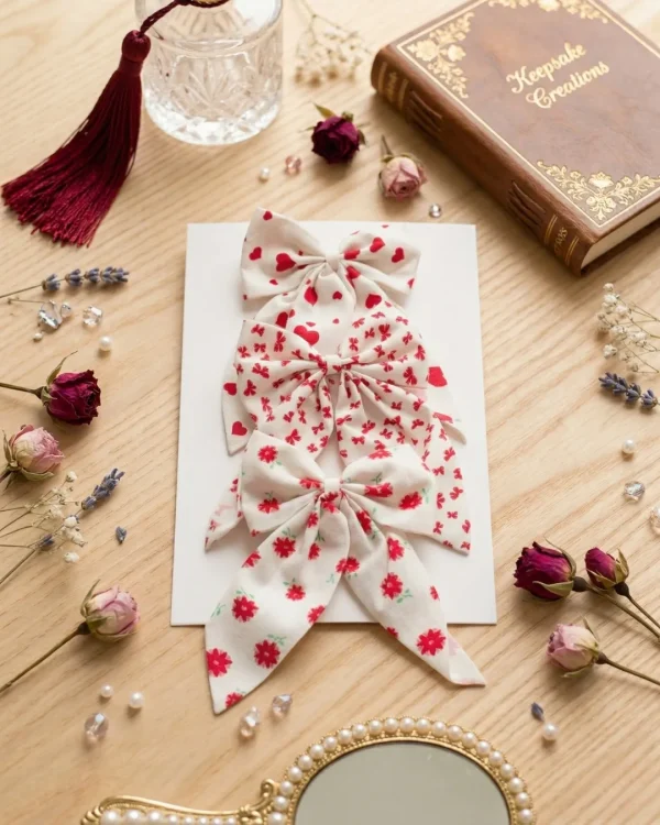 Cute hair accessories collection with multicolor bow clips, hair ribbons, hairbands and teddy bear or bunny hairbands for girls and kids from Passionate Bangladesh.