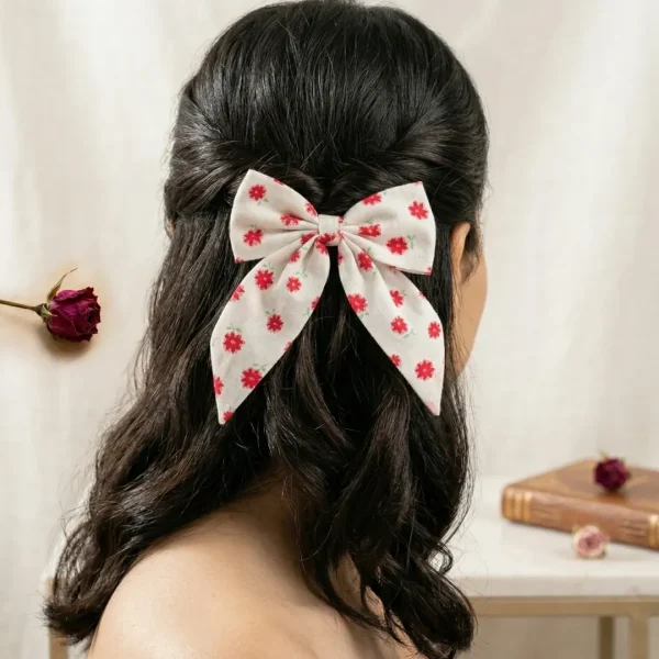 Cute hair accessories collection with multicolor bow clips, hair ribbons, hairbands and teddy bear or bunny hairbands for girls and kids from Passionate Bangladesh.