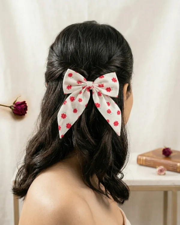 Cute hair accessories collection with multicolor bow clips, hair ribbons, hairbands and teddy bear or bunny hairbands for girls and kids from Passionate Bangladesh.