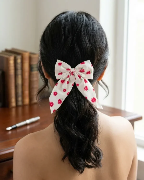 Cute hair accessories collection with multicolor bow clips, hair ribbons, hairbands and teddy bear or bunny hairbands for girls and kids from Passionate Bangladesh.