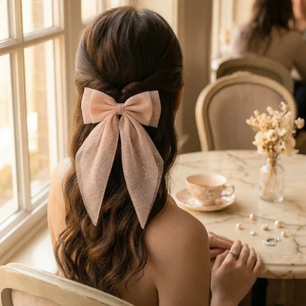 Cute hair accessories collection with multicolor bow clips, hair ribbons, hairbands and teddy bear or bunny hairbands for girls and kids from Passionate Bangladesh.