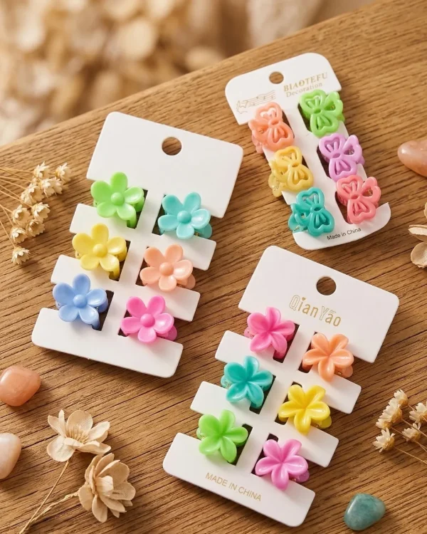 Cute hair accessories collection with multicolor bow clips, hair ribbons, hairbands and teddy bear or bunny hairbands for girls and kids from Passionate Bangladesh.