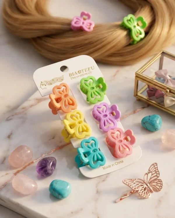 Cute hair accessories collection with multicolor bow clips, hair ribbons, hairbands and teddy bear or bunny hairbands for girls and kids from Passionate Bangladesh.