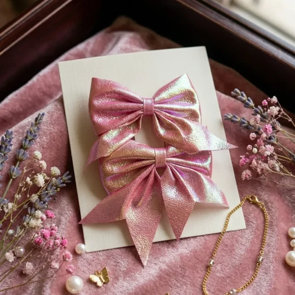 Cute hair accessories collection with multicolor bow clips, hair ribbons, hairbands and teddy bear or bunny hairbands for girls and kids from Passionate Bangladesh.