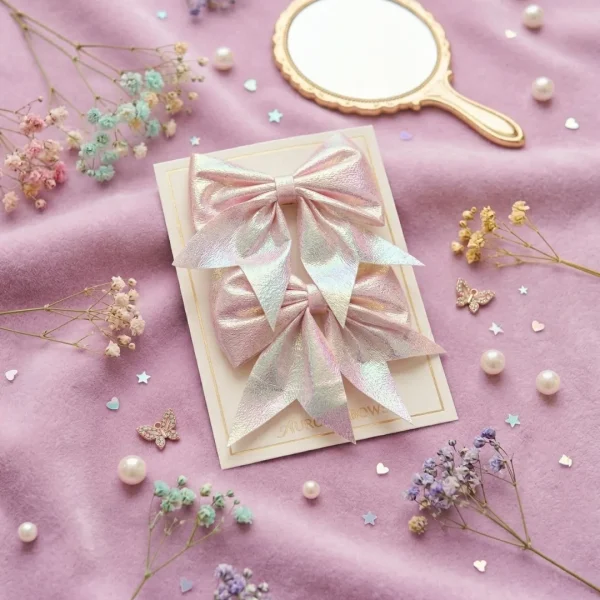 Cute hair accessories collection with multicolor bow clips, hair ribbons, hairbands and teddy bear or bunny hairbands for girls and kids from Passionate Bangladesh.