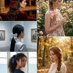 Cute hair accessories collection with multicolor bow clips, hair ribbons, hairbands and teddy bear or bunny hairbands for girls and kids from Passionate Bangladesh.