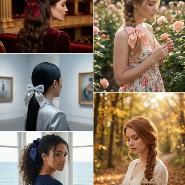 Cute hair accessories collection with multicolor bow clips, hair ribbons, hairbands and teddy bear or bunny hairbands for girls and kids from Passionate Bangladesh.