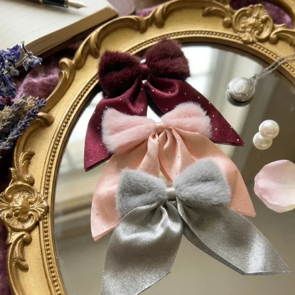 Cute hair accessories collection with multicolor bow clips, hair ribbons, hairbands and teddy bear or bunny hairbands for girls and kids from Passionate Bangladesh.