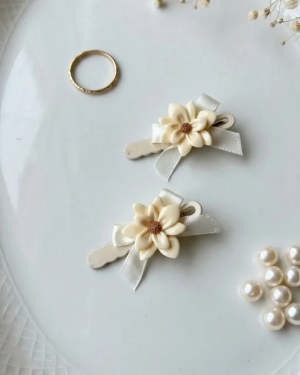 Cute hair accessories collection with multicolor bow clips, hair ribbons, hairbands and teddy bear or bunny hairbands for girls and kids from Passionate Bangladesh.