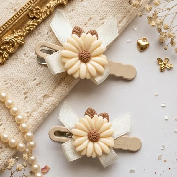 Cute hair accessories collection with multicolor bow clips, hair ribbons, hairbands and teddy bear or bunny hairbands for girls and kids from Passionate Bangladesh.