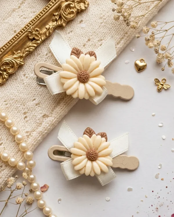 Cute hair accessories collection with multicolor bow clips, hair ribbons, hairbands and teddy bear or bunny hairbands for girls and kids from Passionate Bangladesh.