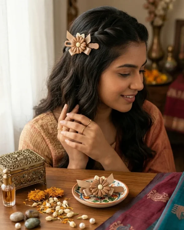 Cute hair accessories collection with multicolor bow clips, hair ribbons, hairbands and teddy bear or bunny hairbands for girls and kids from Passionate Bangladesh.