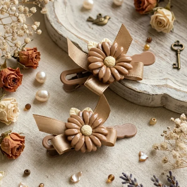 Cute hair accessories collection with multicolor bow clips, hair ribbons, hairbands and teddy bear or bunny hairbands for girls and kids from Passionate Bangladesh.