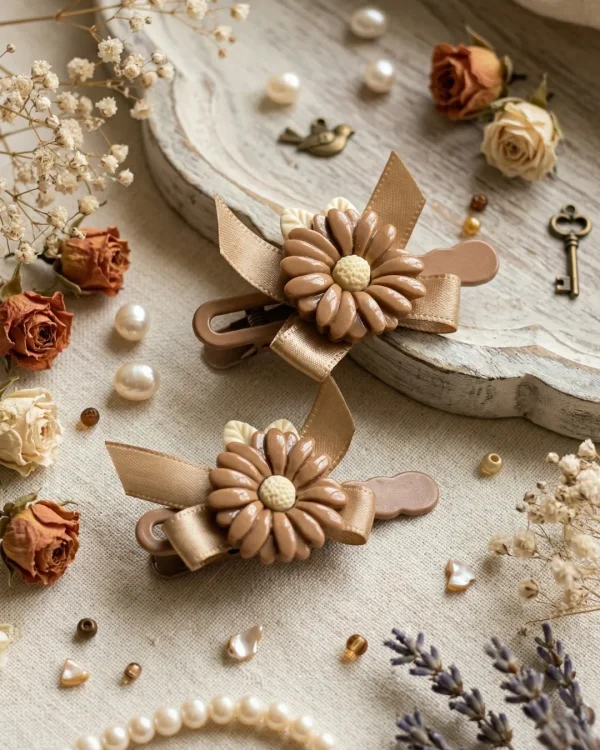 Cute hair accessories collection with multicolor bow clips, hair ribbons, hairbands and teddy bear or bunny hairbands for girls and kids from Passionate Bangladesh.