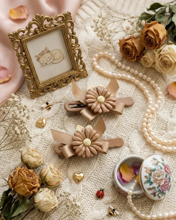 Cute hair accessories collection with multicolor bow clips, hair ribbons, hairbands and teddy bear or bunny hairbands for girls and kids from Passionate Bangladesh.