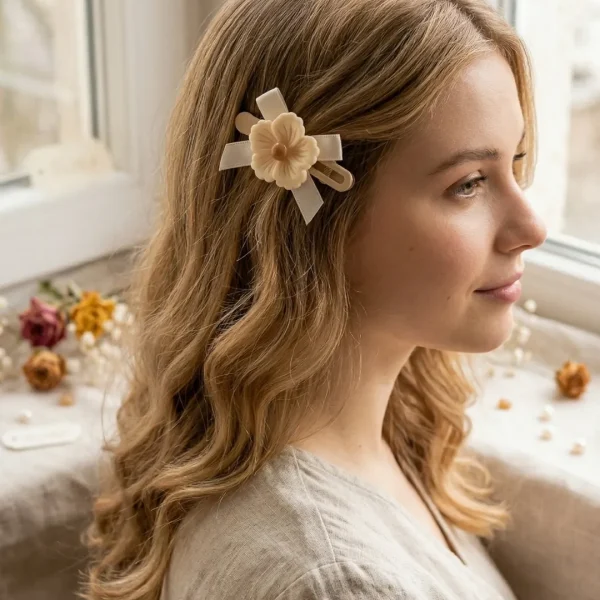 Cute hair accessories collection with multicolor bow clips, hair ribbons, hairbands and teddy bear or bunny hairbands for girls and kids from Passionate Bangladesh.