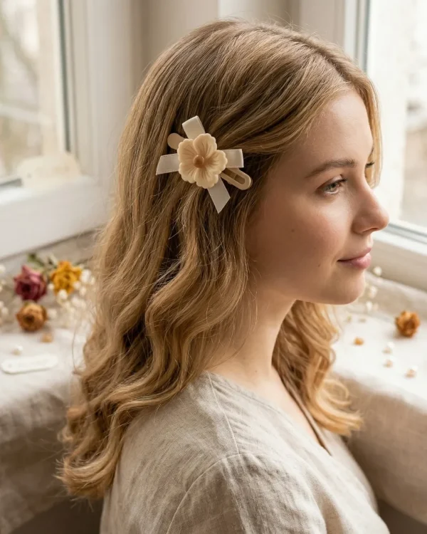 Cute hair accessories collection with multicolor bow clips, hair ribbons, hairbands and teddy bear or bunny hairbands for girls and kids from Passionate Bangladesh.