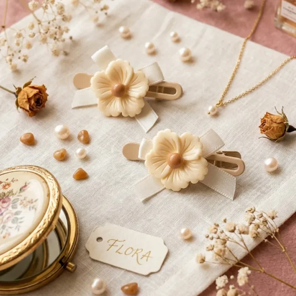 Cute hair accessories collection with multicolor bow clips, hair ribbons, hairbands and teddy bear or bunny hairbands for girls and kids from Passionate Bangladesh.