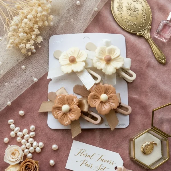 Cute hair accessories collection with multicolor bow clips, hair ribbons, hairbands and teddy bear or bunny hairbands for girls and kids from Passionate Bangladesh.