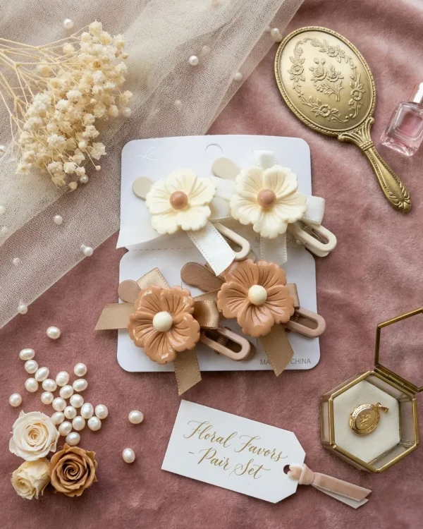 Cute hair accessories collection with multicolor bow clips, hair ribbons, hairbands and teddy bear or bunny hairbands for girls and kids from Passionate Bangladesh.