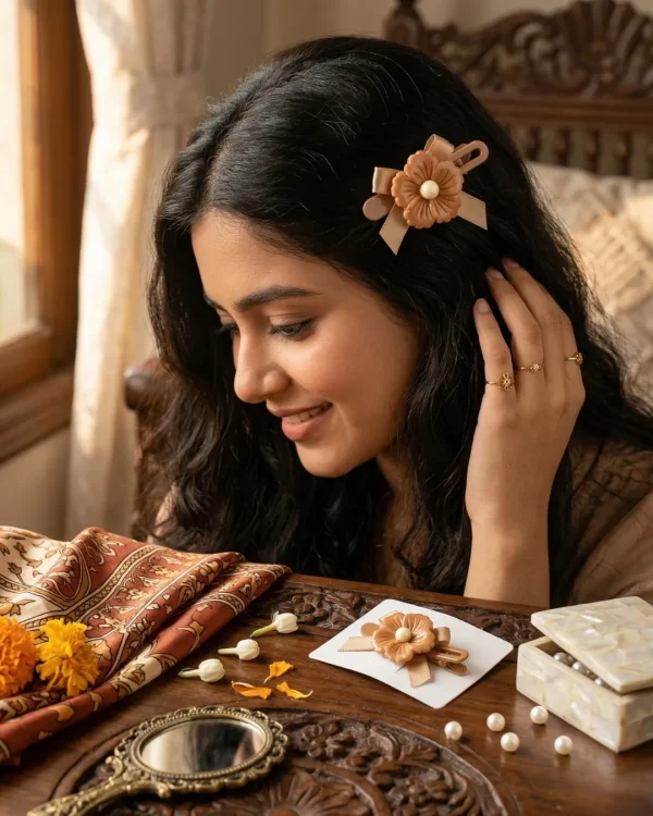 Cute hair accessories collection with multicolor bow clips, hair ribbons, hairbands and teddy bear or bunny hairbands for girls and kids from Passionate Bangladesh.