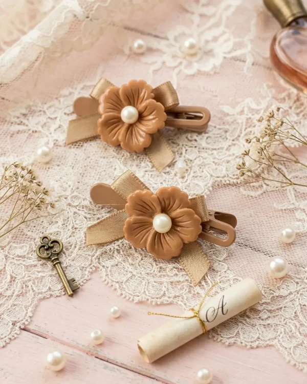 Cute hair accessories collection with multicolor bow clips, hair ribbons, hairbands and teddy bear or bunny hairbands for girls and kids from Passionate Bangladesh.