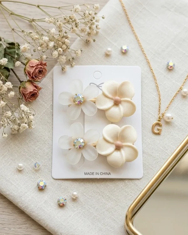 Cute hair accessories collection with multicolor bow clips, hair ribbons, hairbands and teddy bear or bunny hairbands for girls and kids from Passionate Bangladesh.