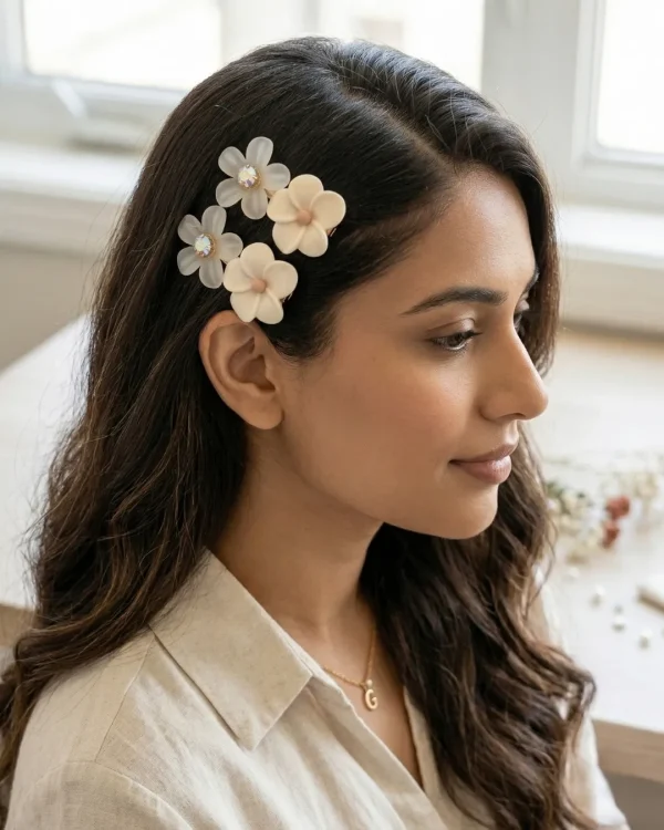 Cute hair accessories collection with multicolor bow clips, hair ribbons, hairbands and teddy bear or bunny hairbands for girls and kids from Passionate Bangladesh.