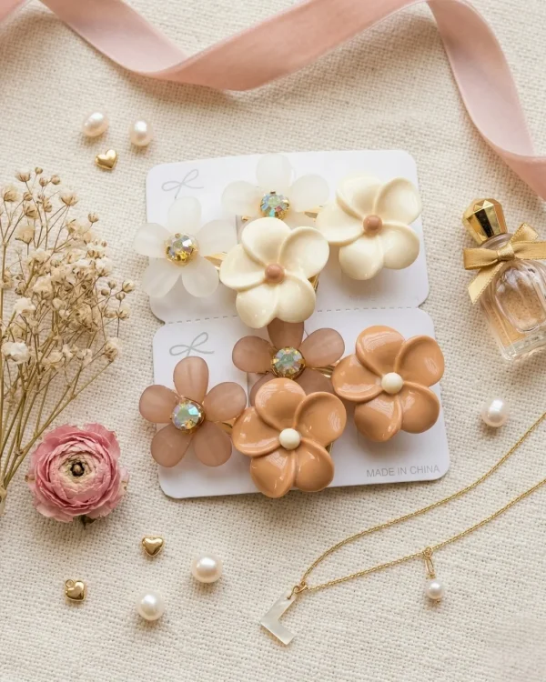 Cute hair accessories collection with multicolor bow clips, hair ribbons, hairbands and teddy bear or bunny hairbands for girls and kids from Passionate Bangladesh.