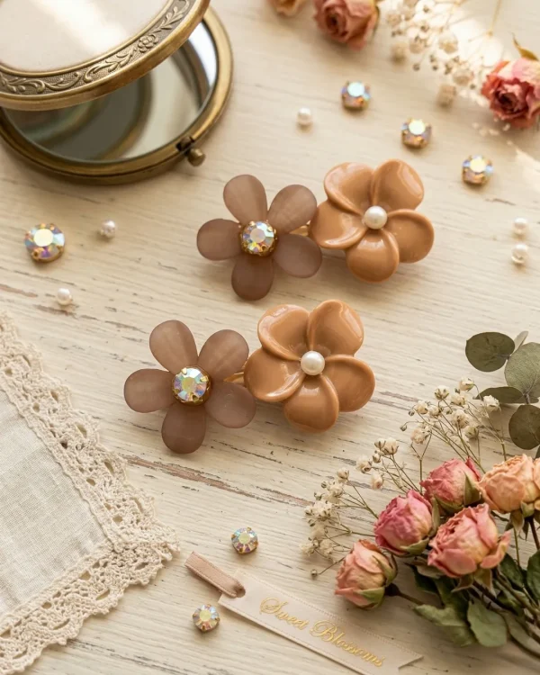 Cute hair accessories collection with multicolor bow clips, hair ribbons, hairbands and teddy bear or bunny hairbands for girls and kids from Passionate Bangladesh.