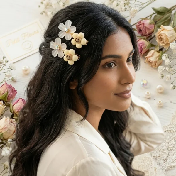 Cute hair accessories collection with multicolor bow clips, hair ribbons, hairbands and teddy bear or bunny hairbands for girls and kids from Passionate Bangladesh.