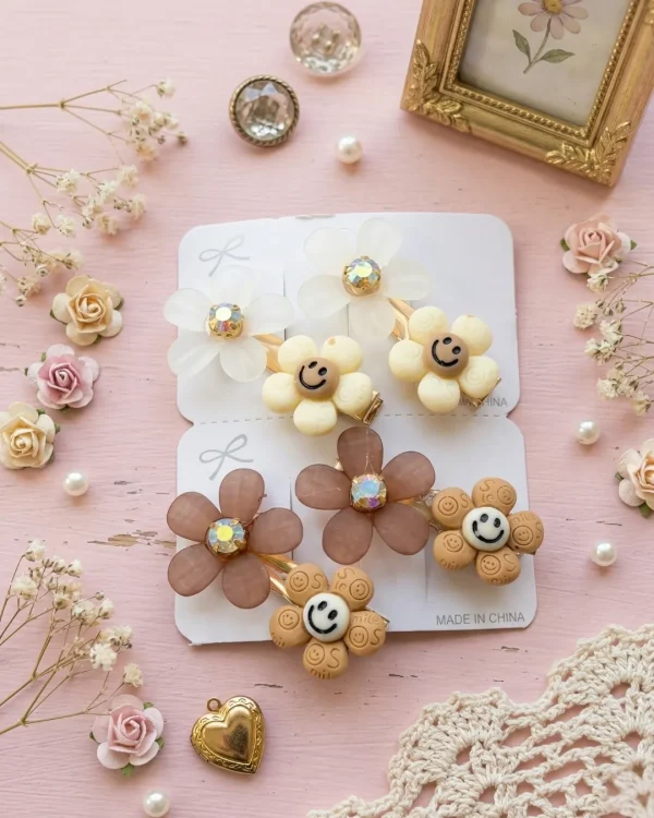 Cute hair accessories collection with multicolor bow clips, hair ribbons, hairbands and teddy bear or bunny hairbands for girls and kids from Passionate Bangladesh.